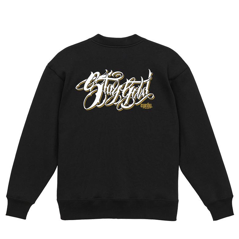 EYEDY アイディー ルーズシルエットカーディガン STAY GOLD プリント 