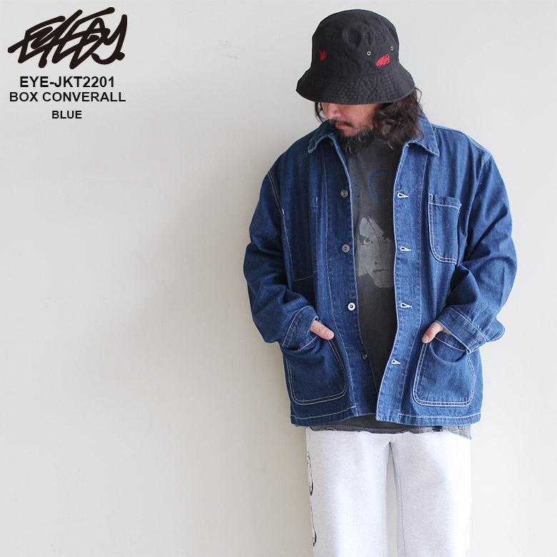 EYEDY アイディー カバーオール ライトジャケット アウター デニム ブランド ビッグサイズ 大きいサイズ M L XL XXL おしゃれ