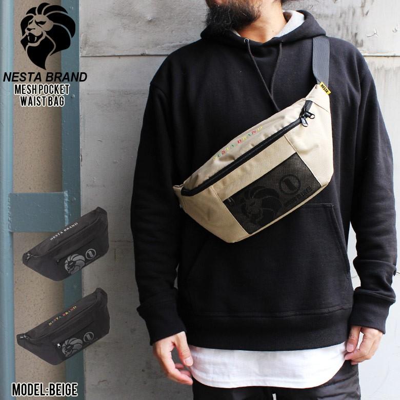 NESTA BRAND（ネスタブランド） ウエストバッグ ボディバッグ メッシュ