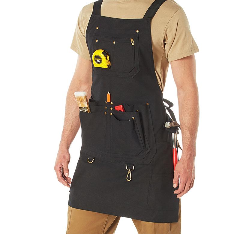 ROTHCO Canvas Full Work Apron ロスコ キャンバス ワークエプロン メンズ ミリタリー アウトドア 人気 安い ブランド ビッグサイズ BLACK ブラック｜sacrifice｜08