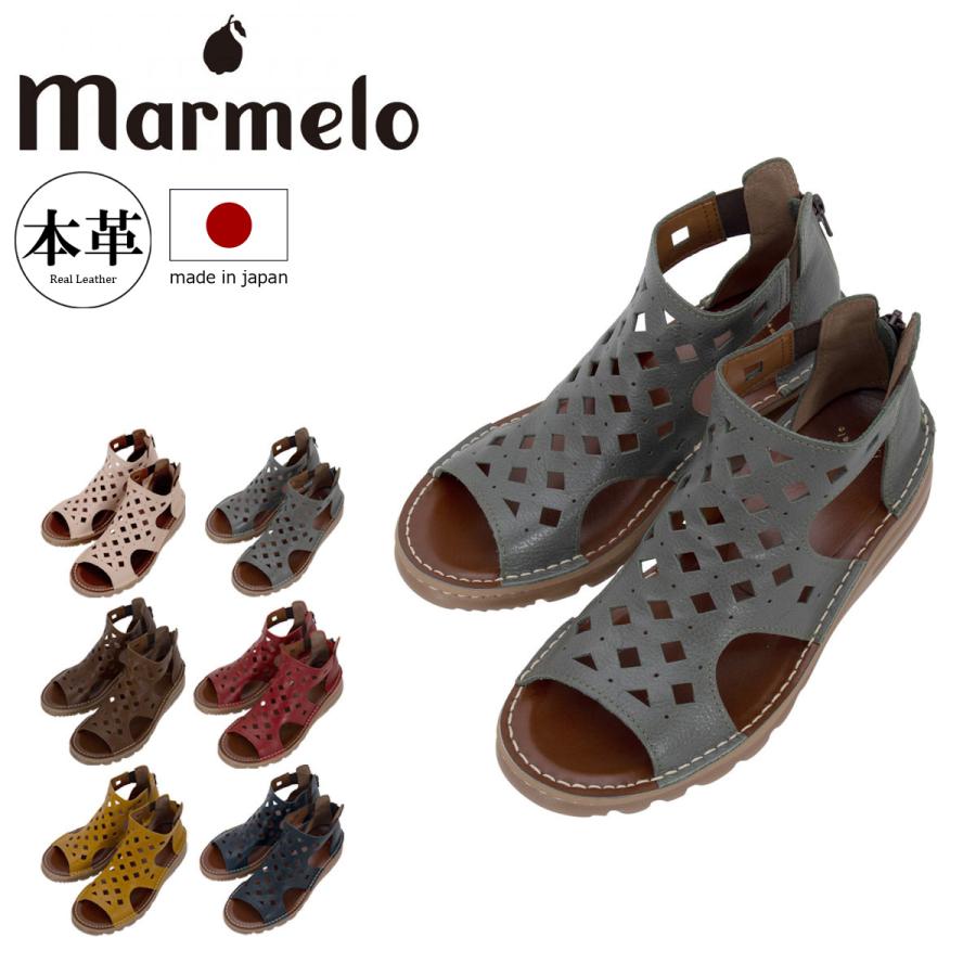 marmelo（マルメロ） サンダル レディース 日本製 本革 パンチング