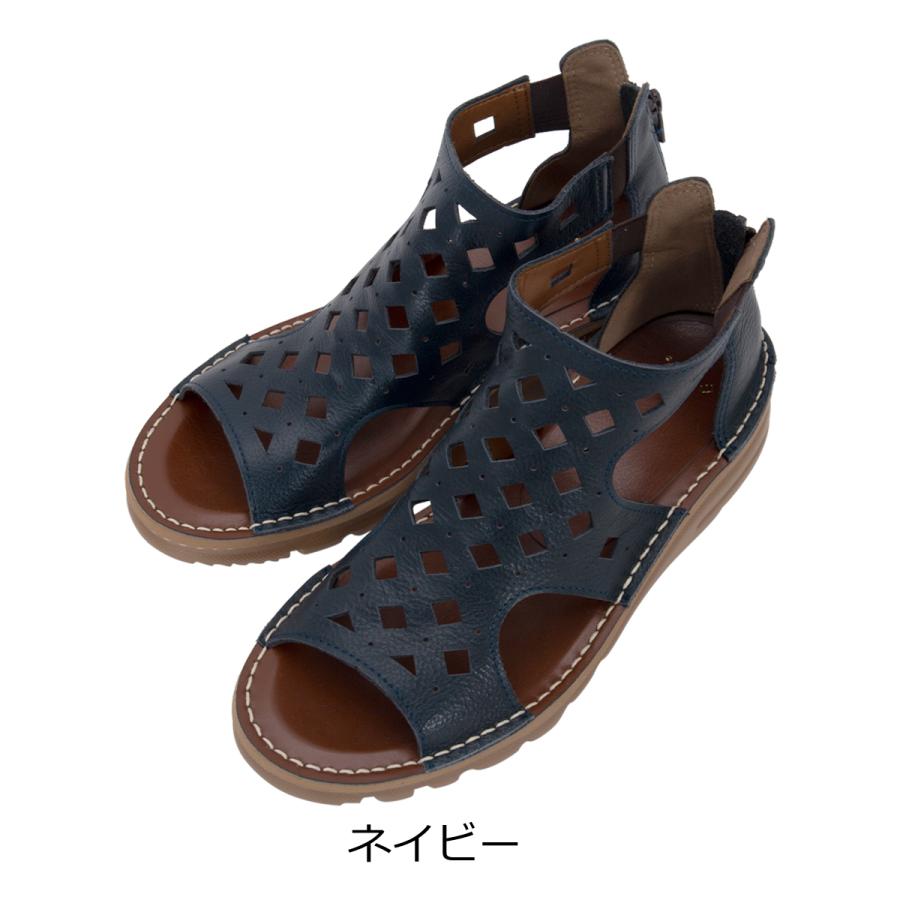 marmelo（マルメロ） サンダル レディース 日本製 本革 パンチング