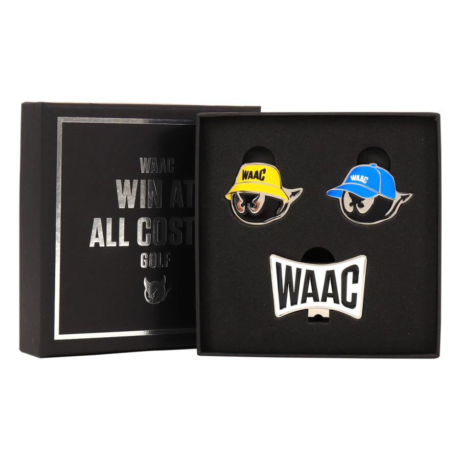 WAAC ワック ゴルフ オールインワン 0 カーキ ブラック ゴルフ ロゴ柄 WAAC ワック ゴルフ クリップマーカー メンズ レディース072252870