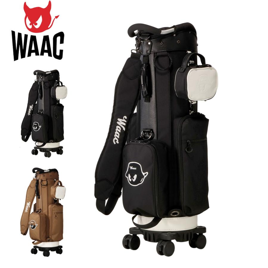 WAAC ワック ゴルフ キャディバッグ カート型 5分割 9型 ポーチ付き