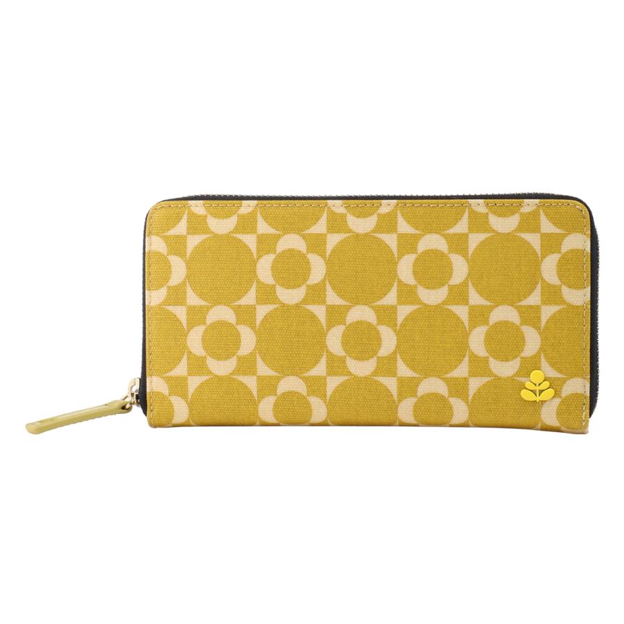 オーラカイリー 長財布 ラウンドファスナー レトロタイルモノグラム Orla Kiely 花柄 フラワー 北欧の画像
