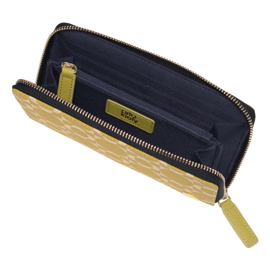 オーラカイリー 長財布 ラウンドファスナー レトロタイルモノグラム Orla Kiely 花柄 フラワー 北欧の画像