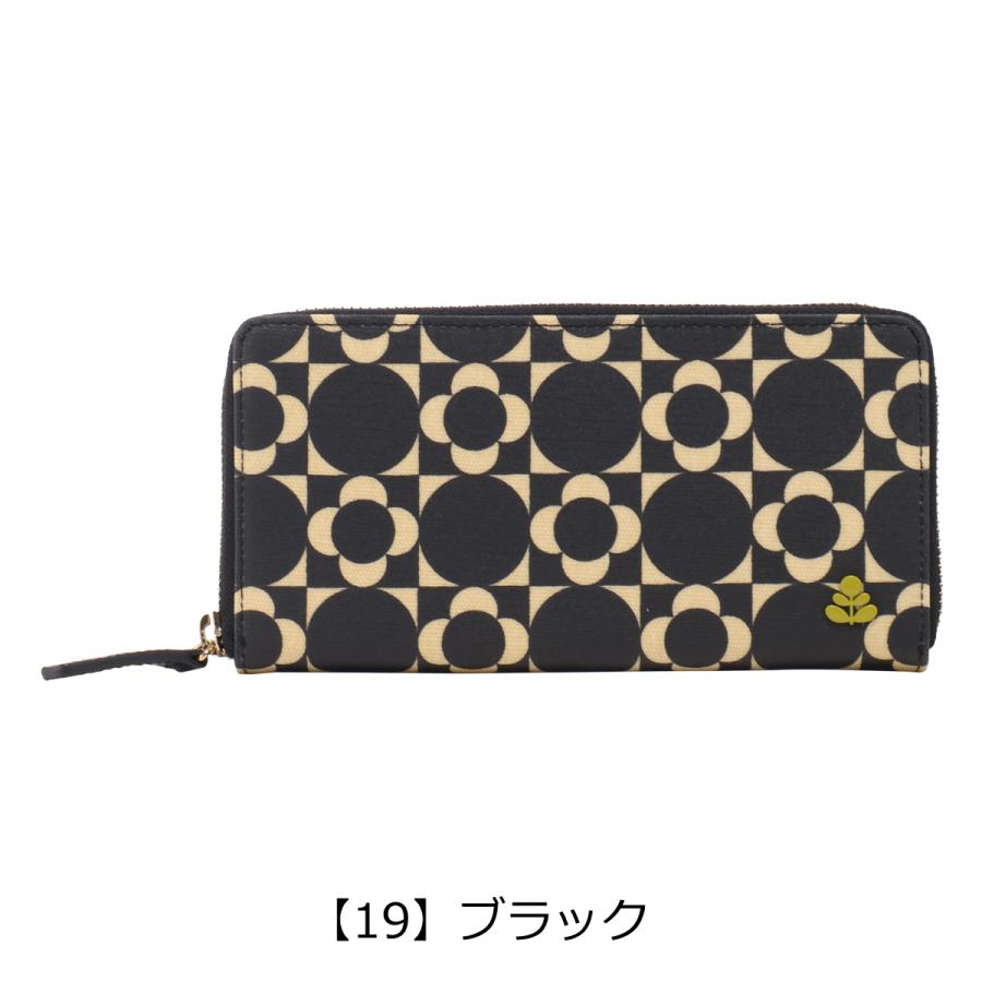 オーラカイリー 長財布 ラウンドファスナー レトロタイルモノグラム Orla Kiely 花柄 フラワー 北欧の画像