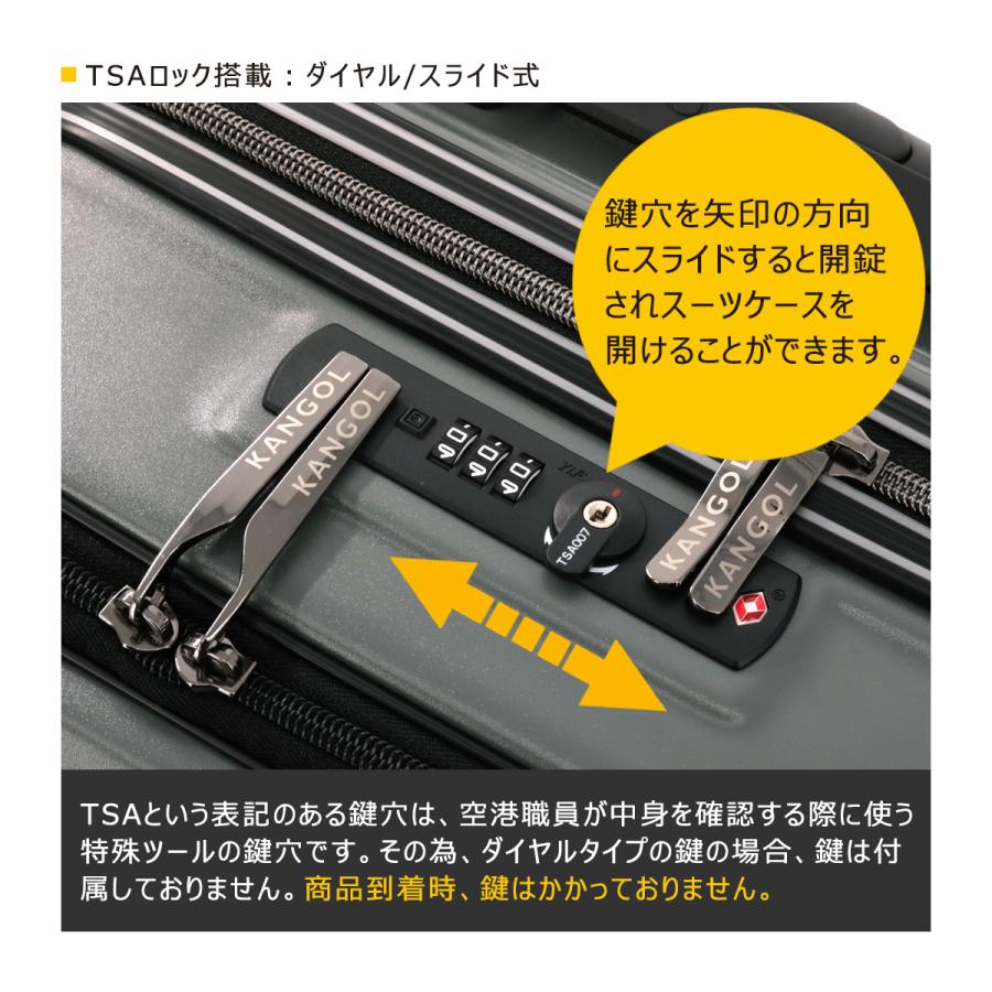 KANGOL（カンゴール） スーツケース 37L 55cm 3.5kg 機内持ち込み