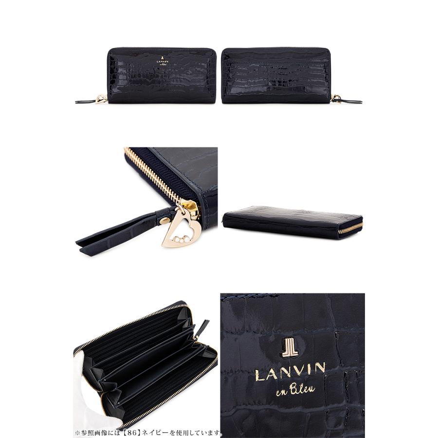 LANVIN en Bleu ランバンオンブルー 長財布 ラウンドファスナー 本革 