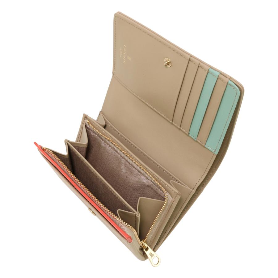 LANVIN en Bleu ランバンオンブルー 二つ折り財布 本革 レディース