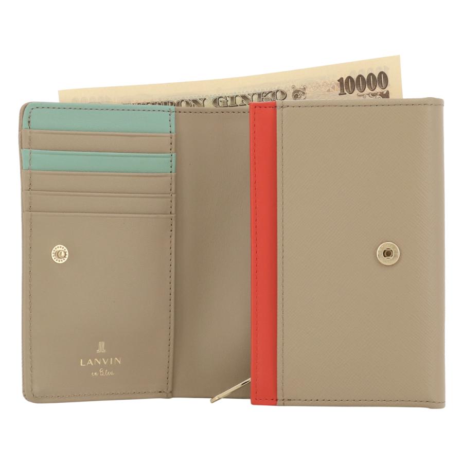 ランバンレディース LANVIN en Bleu ランバンオンブルー 二つ折り財布 本革 レディース