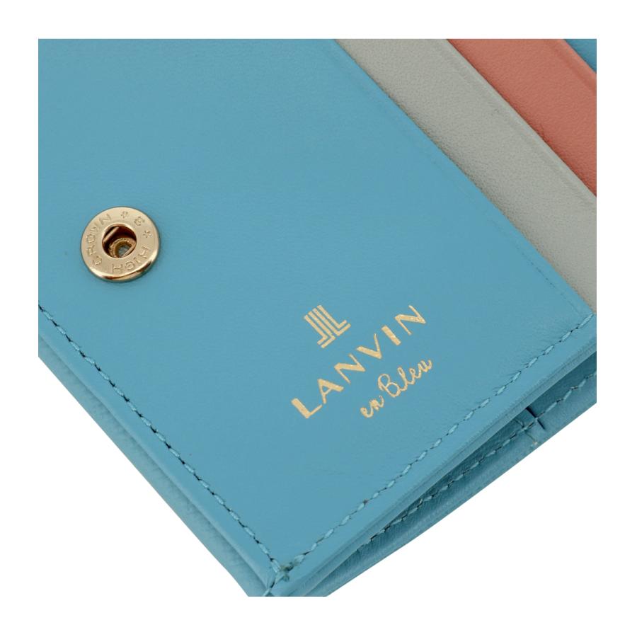LANVIN en Bleu ランバンオンブルー 二つ折り財布 本革 レディース