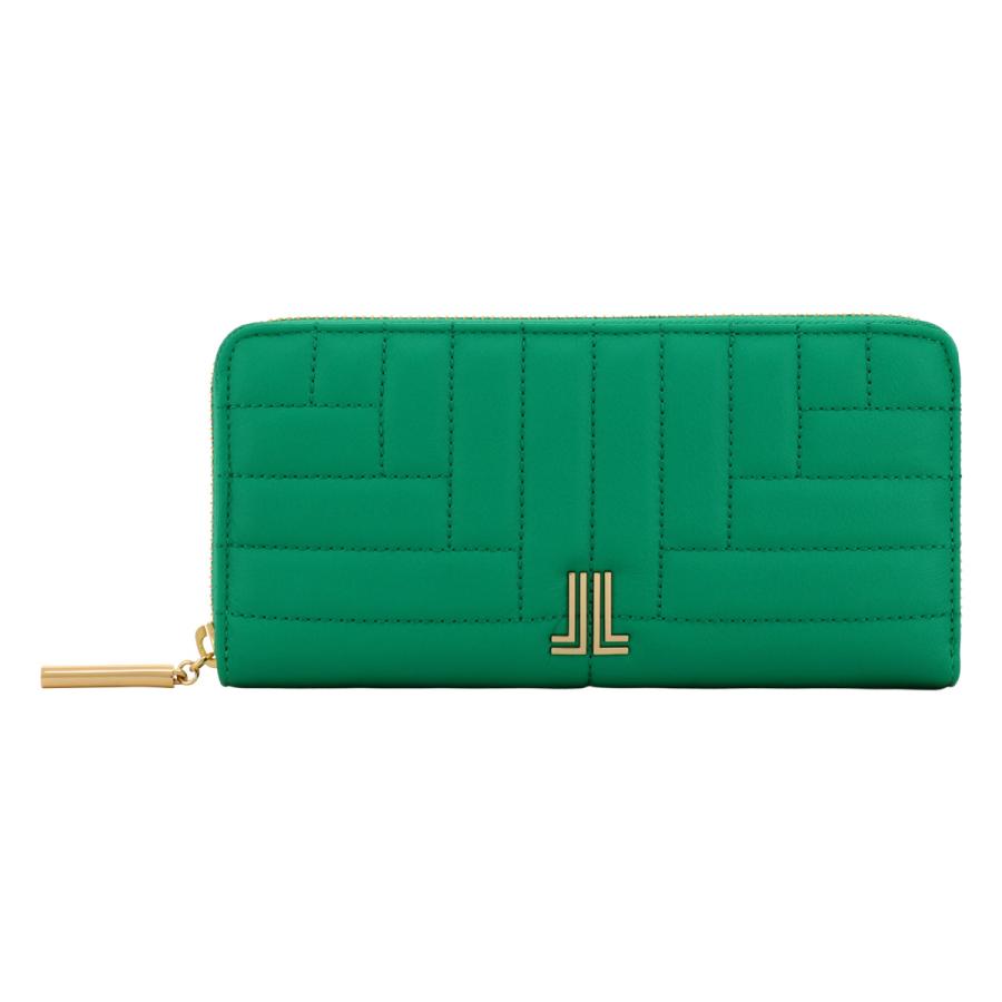LANVIN en Blueグリーン キルティング長財布 LANVIN en Bleu ランバンオンブルー 長財布 ラウンドファスナー