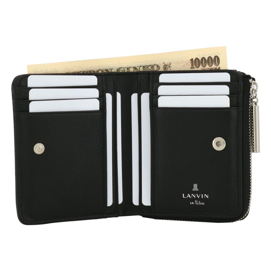 LANVIN en Bleu ランバンオンブルー 二つ折り財布 レディース 本革