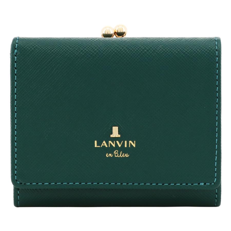 LANVIN en Bleu ランバンオンブルー 三つ折り財布 がま口 本革