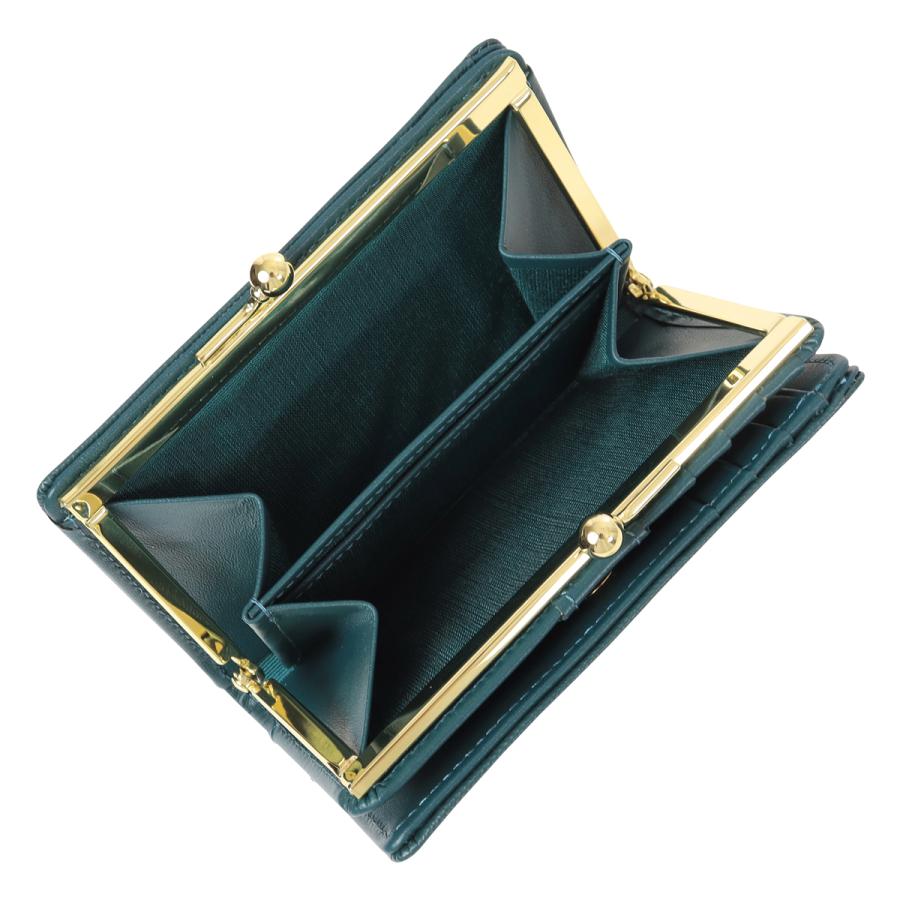 LANVIN en Bleu ランバンオンブルー 二つ折り財布 がま口 本革
