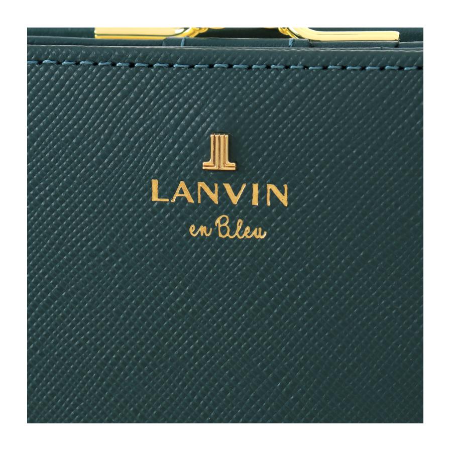LANVIN en Bleu ランバンオンブルー 二つ折り財布 がま口 本革