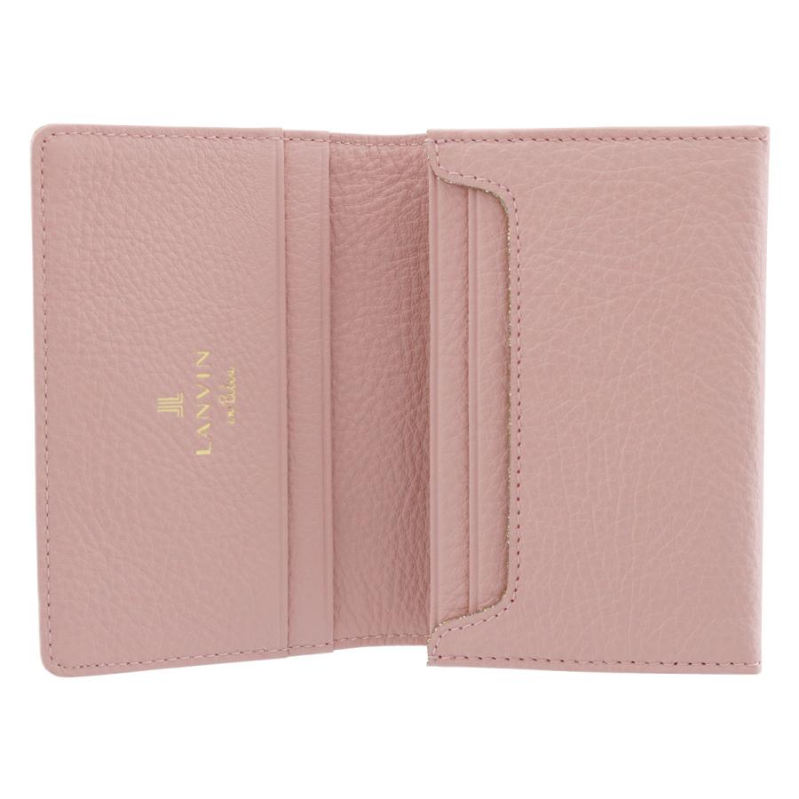 【美品】LANVIN 名刺入れ ペールピンク LANVIN en Bleu ランバンオンブルー 名刺入れ 本革 レザー メラニー