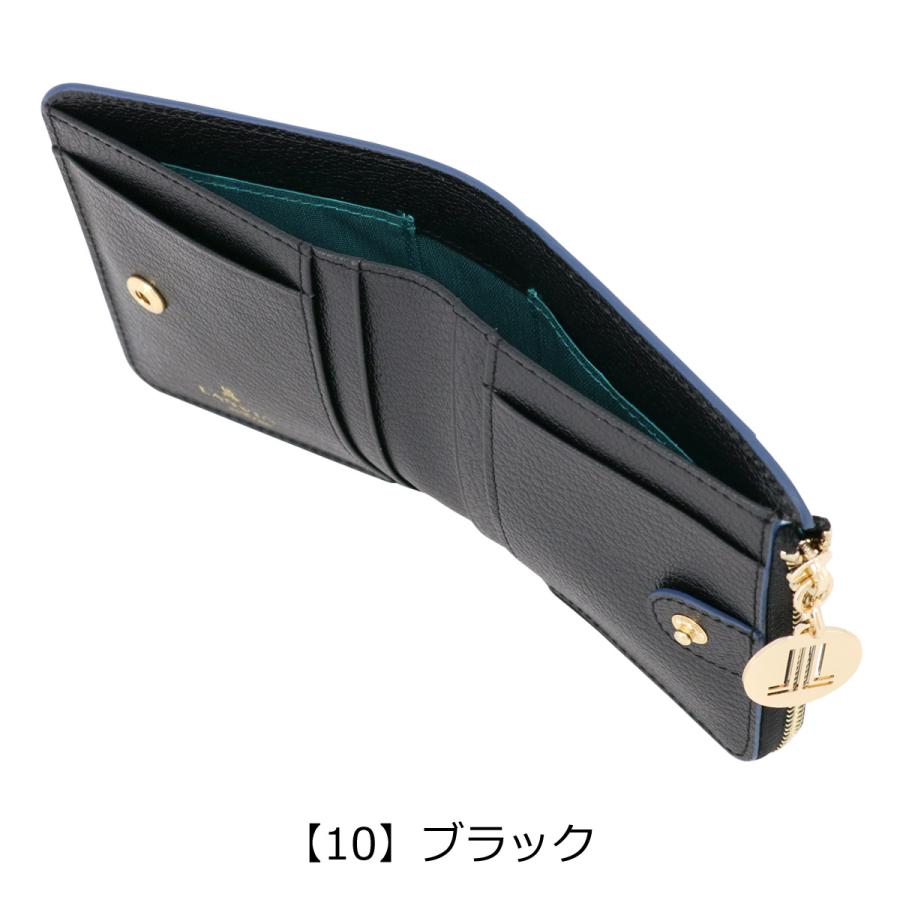 LANVIN en Bleu ランバンオンブルー 二つ折り財布 L字ファスナー ミニ