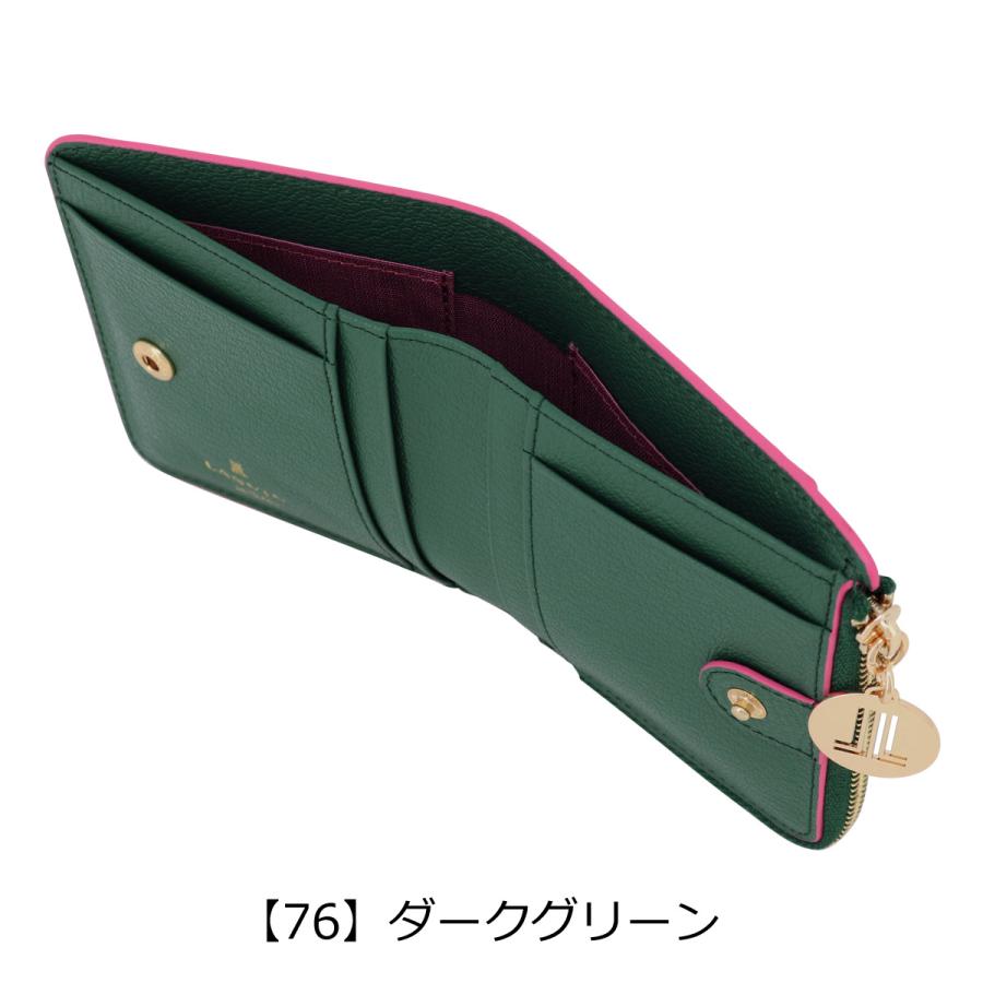 LANVIN en Bleu ランバンオンブルー 二つ折り財布 L字ファスナー ミニ