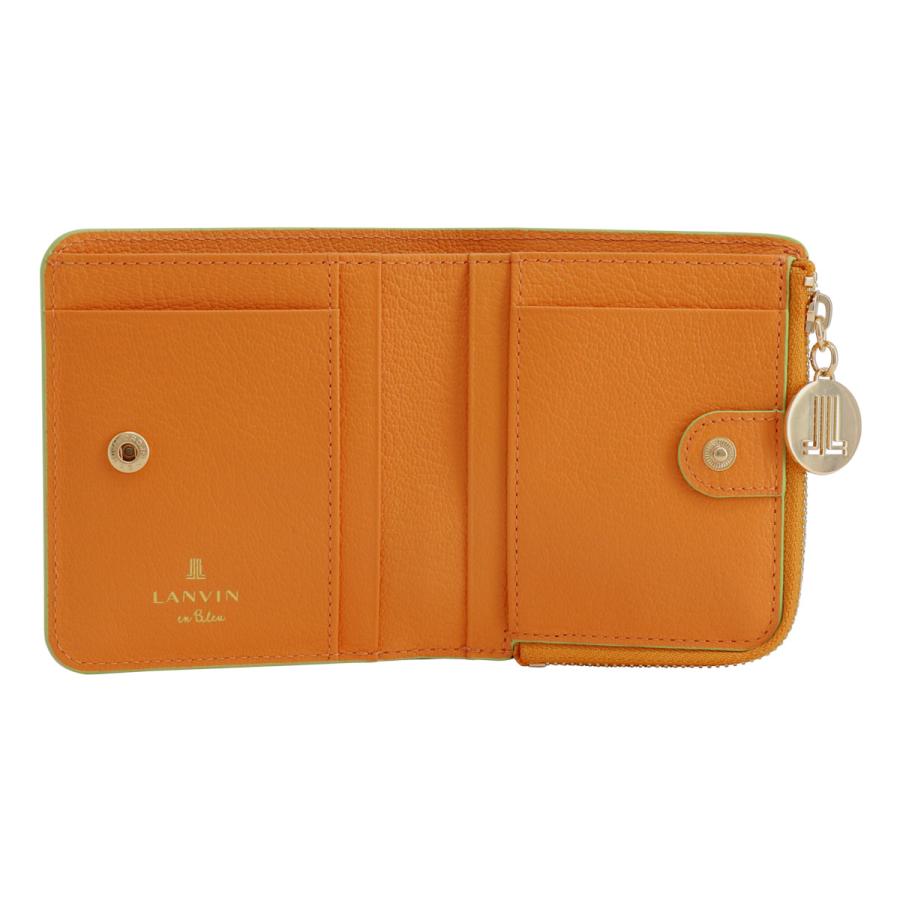 LANVIN en Bleu ランバンオンブルー 二つ折り財布 L字ファスナー ミニ