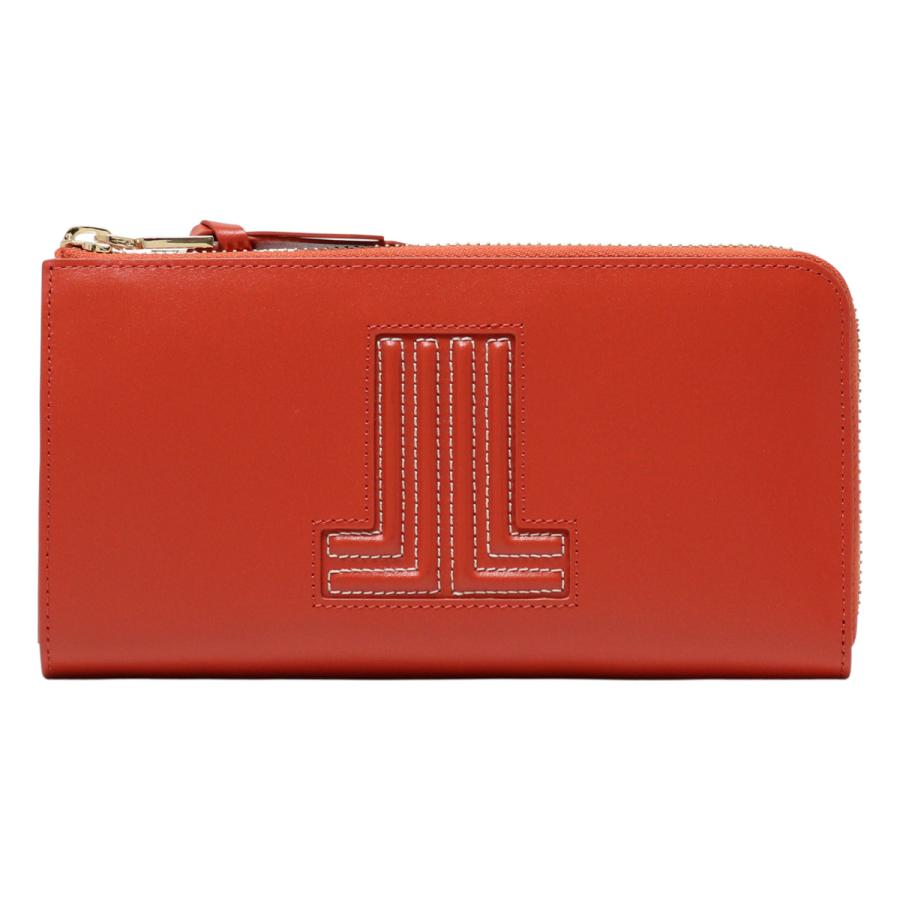 LANVIN en Bleu 長財布 オレンジ LANVIN en Bleu ランバンオンブルー 長財布 L字ファスナー ヴィジュ 本