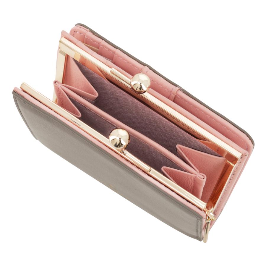 LANVIN en Bleu ランバンオンブルー 二つ折り財布 がま口 本革