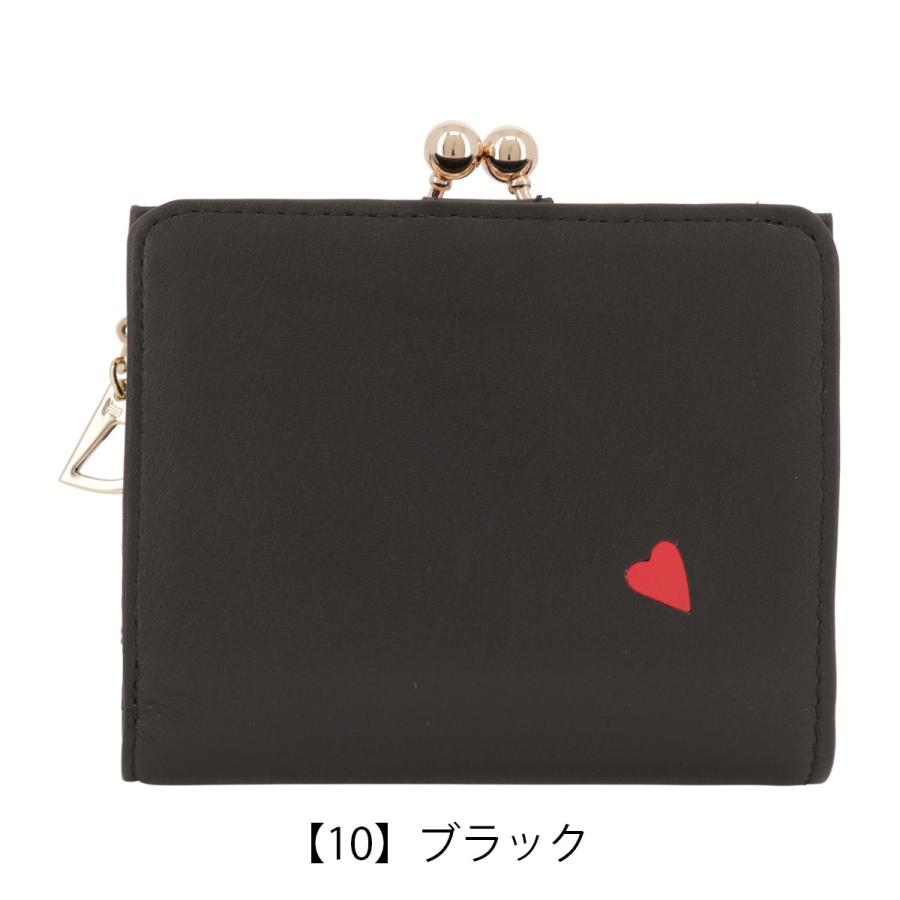 ランバン　LANVIN シャペル パール付き二つ折り口金財布 がま口 LANVIN en Bleu ランバンオンブルー 二つ折り財布 がま口 本革