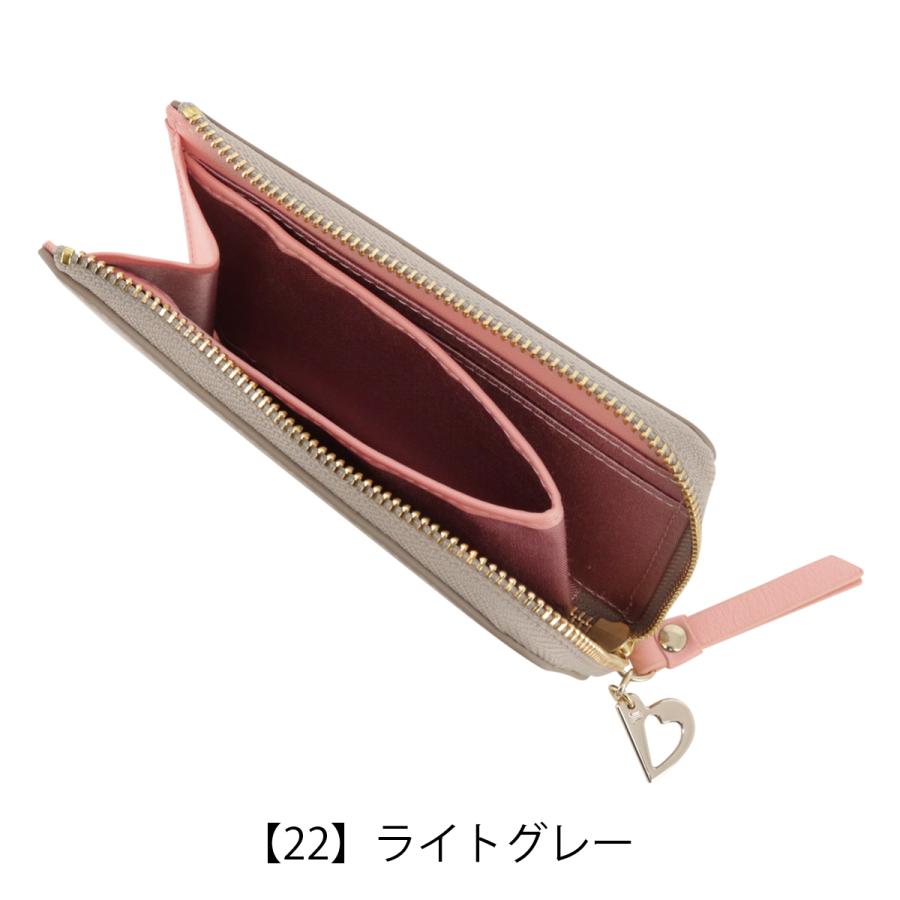 【レビュー投稿で+5％還元】ランバンオンブルー ミニ財布 小銭入れ カードケース 本革 レディース カルラ 484403 LANVIN en Bleu｜ケース フラグメントケース L字ファスナー ウォレット ハート 牛革 レザー ブランド 大人 かわいい ギフト プレゼント LANVIN en Bleu ランバンオンブルー ミニ財布 小銭入れ カードケース