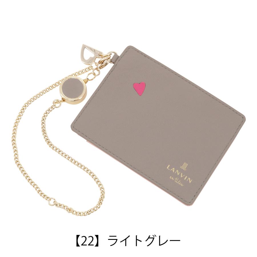 LANVIN en Bleu ランバンオンブルー パスケース 定期入れ リール付き