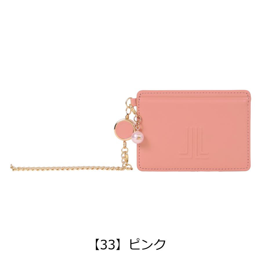 ランバンオンブルー パスケース チェーン 本革 レディース イエナ 484725 LANVIN en Bleu 定期入れ リール付き パール ブランド 牛革 レザー 通学 通勤 就職_15