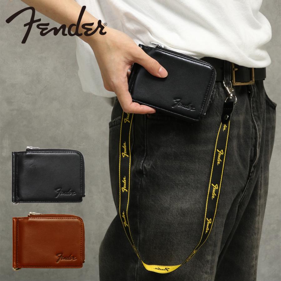 Fender（フェンダー） 二つ折り財布 本革 L字ファスナー