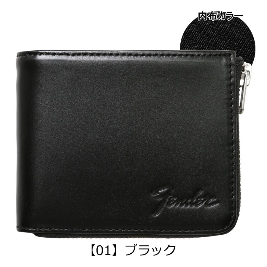 Fender（フェンダー） 二つ折り財布 本革 L字ファスナー 950-702