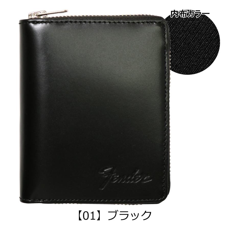 Fender（フェンダー） 二つ折り財布 本革 ラウンドファスナー メンズ