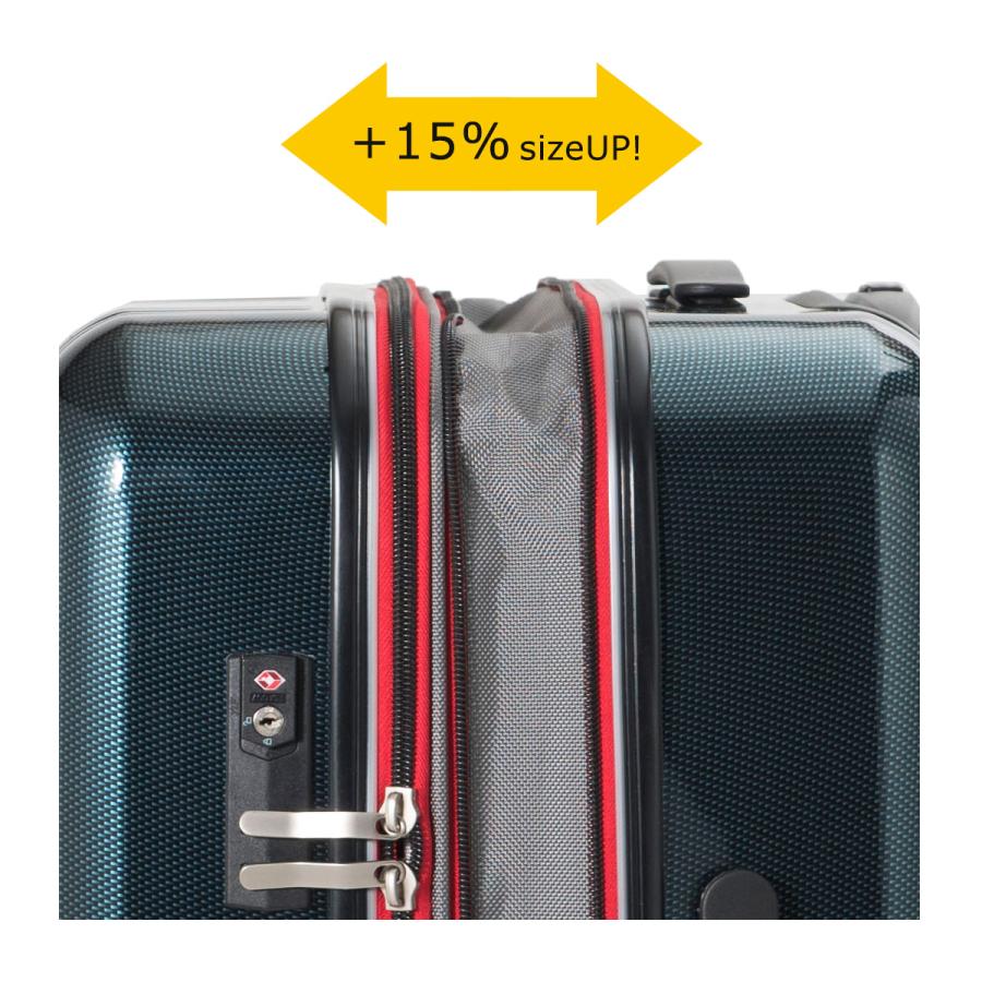 プラスワン スーツケース 4輪 64L 55cm 3.8kg 9911-55EX 軽量 拡張 ハード ファスナー PLUSONE アルファスカイ ALPHASKY EX｜sacsbar｜14
