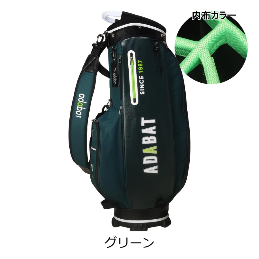 ADABAT アダバット　メンズ キャディバッグ ABC436 GR グリーン [2025年モデル] adabat（アダバット） ゴルフ キャディバッグ カート型 5分割 9型 47