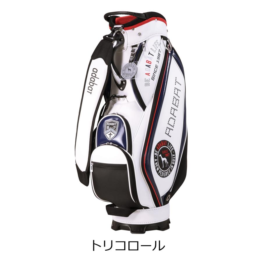 【新品】adabatアダバット キャディバッグ トリコロール 47インチ9.0型 adabat（アダバット） ゴルフ キャディバッグ カート型 5分割 9型 47