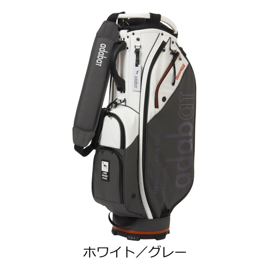 【美品】adabat（アダバット）ゴルフバッグ 口径9.0型/47インチ対応 adabat（アダバット） ゴルフ キャディバッグ カート型 9.0型 47インチ