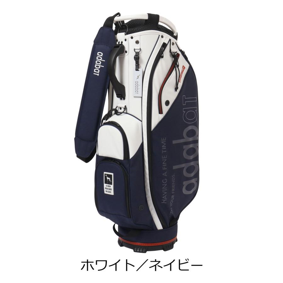 【美品】adabat（アダバット）ゴルフバッグ 口径9.0型/47インチ対応 adabat（アダバット） ゴルフ キャディバッグ カート型 9.0型 47インチ