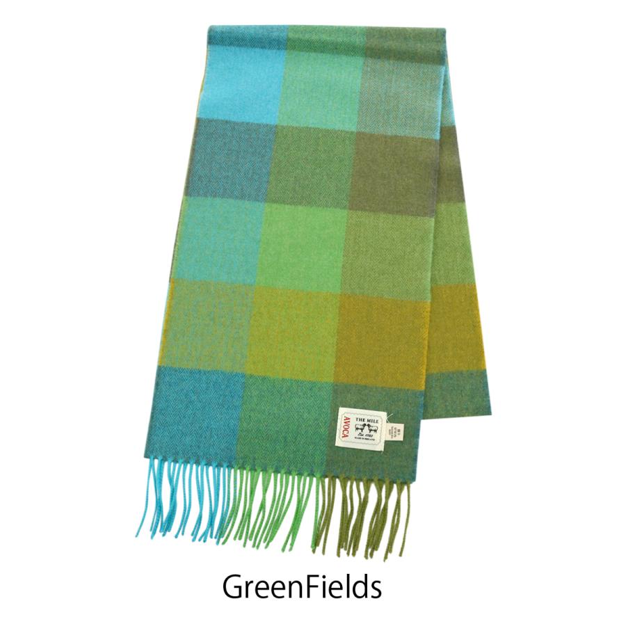 AVOCAアヴォカ　ブランケット　ストール　モヘア　ウール　チェック柄 AVOCA アヴォカ マフラー スカーフ MERINO SCARF レディース