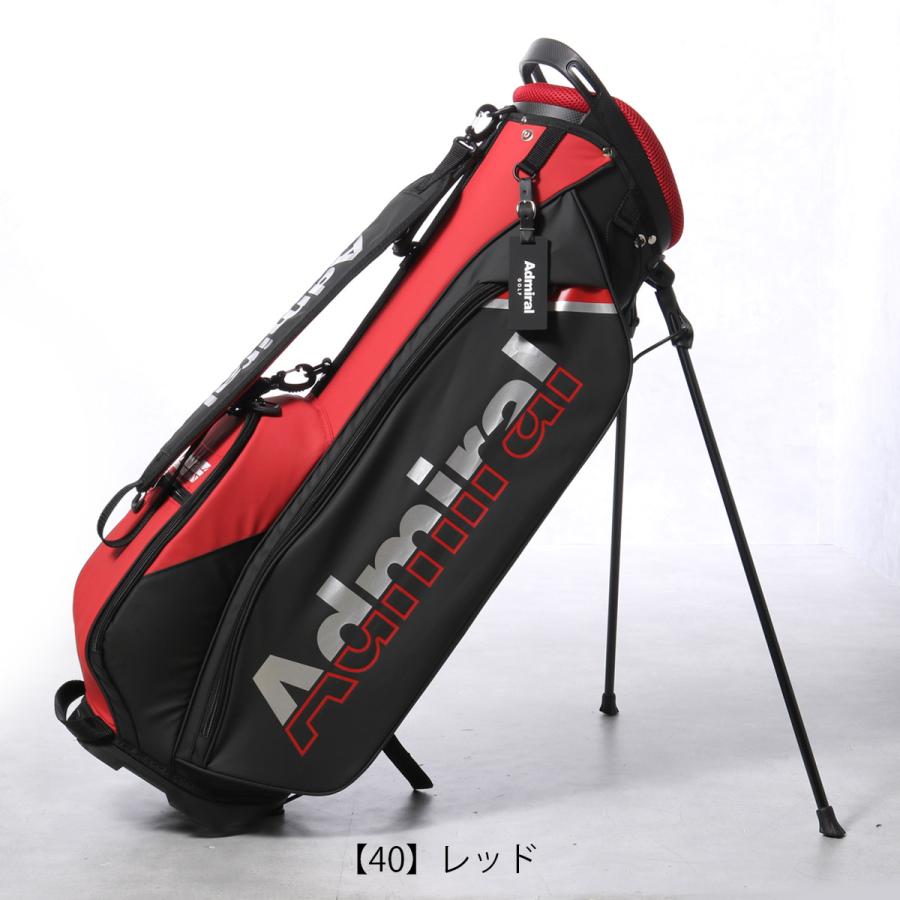 アドミラル スタンド式 キャディーバッグ８.５型【レッド/ブラック】新品！ アドミラル スタンド式 キャディーバッグ8.5型【レッド