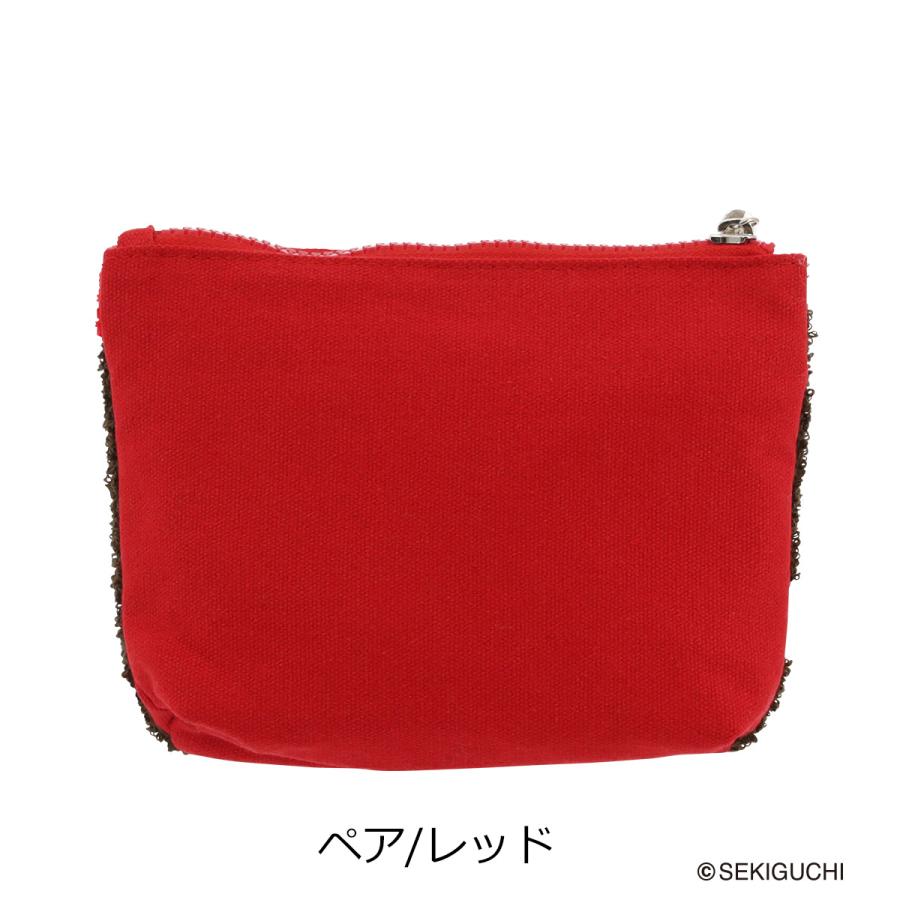モンチッチ サガラ刺繍 ビッグフェイスポーチ レディースMonchhichi