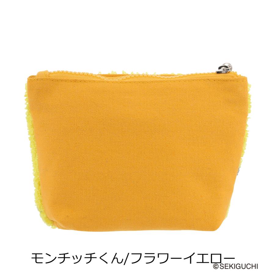 モンチッチ ポーチ サガラ刺繍 ビッグフェイスポーチ レディース