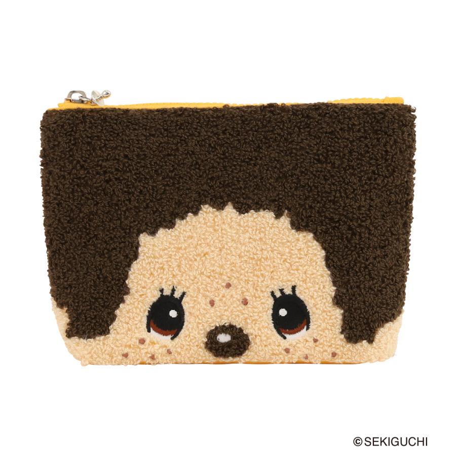 モンチッチ サガラ刺繍 ビッグフェイスポーチ レディースMonchhichi