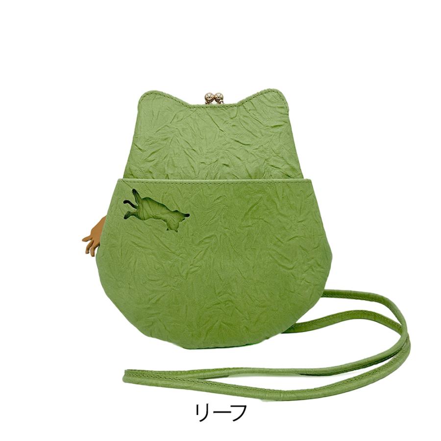 アオネコ スマホショルダー スマホポシェット ショルダーバッグ がま口  