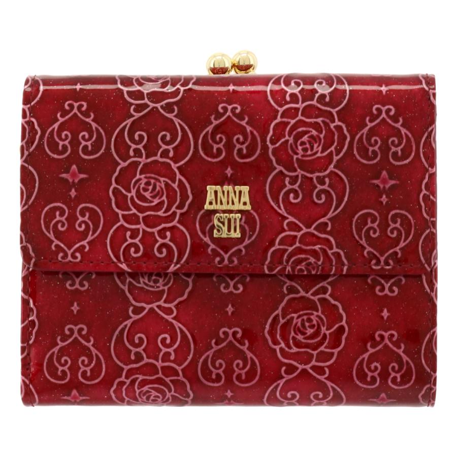 ANNA SUI アナスイ 二つ折り財布 がま口 ローズハート ANNA SUI アナスイ 二つ折り財布 がま口 ローズハート