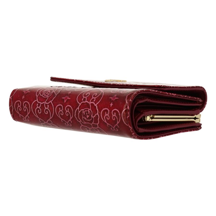 【数回使用】ANNA SUI 薔薇 バラ アナスイ 財布 がま口 赤 ANNA SUI（アナスイ） 二つ折り財布 がま口 ローズハート レディース