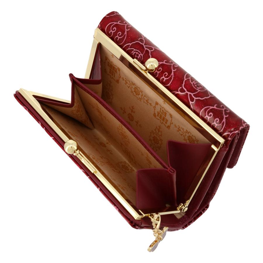 ANNA SUI アナスイ 二つ折り財布 がま口 ローズハート ANNA SUI アナスイ 二つ折り財布 がま口 ローズハート