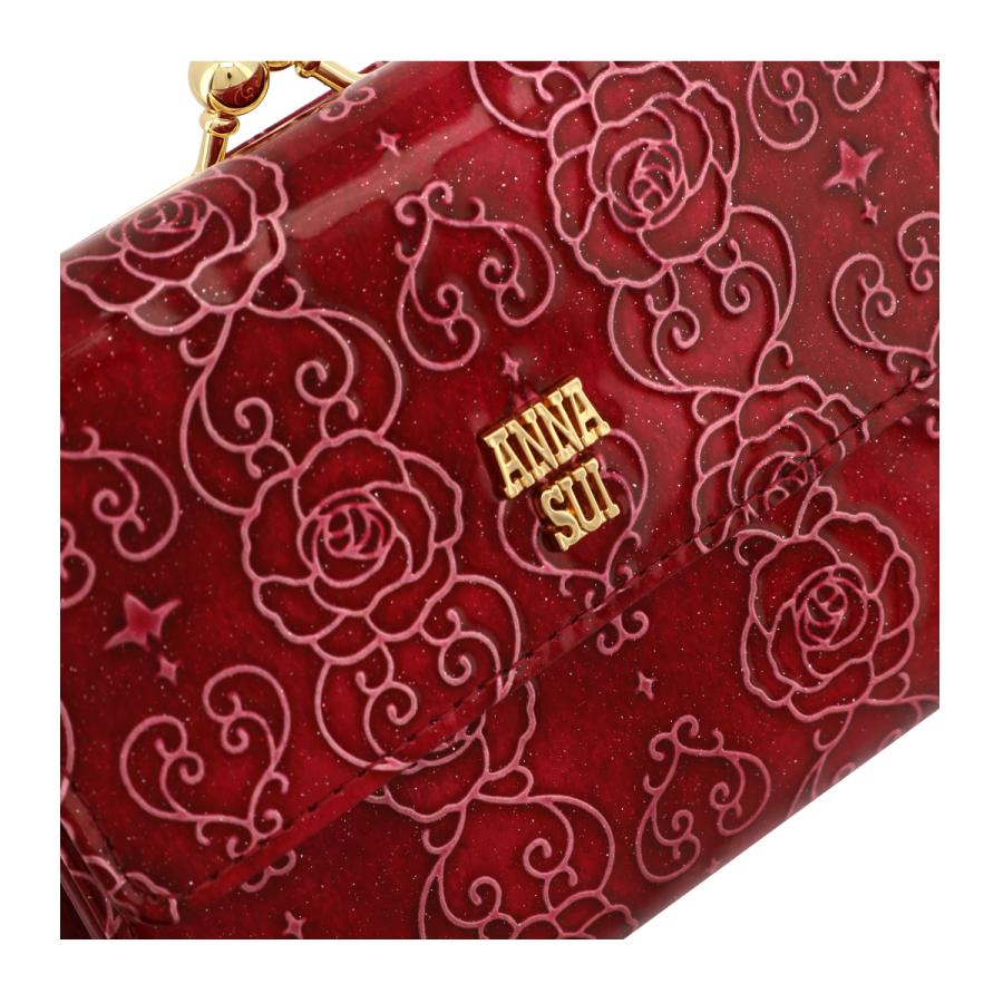ANNA SUI アナスイ 二つ折り財布 がま口 ローズハート ANNA SUI アナスイ 二つ折り財布 がま口 ローズハート