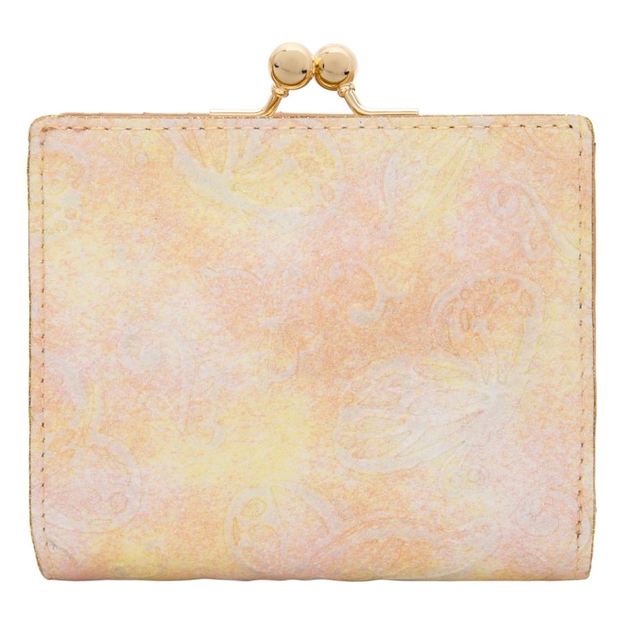 アナスイ　折り財布　がま口　ゴールド　パピヨン　花柄　型押し　人気 ANNA SUI - アナスイ 折り財布 がま口 ゴールド パピヨン 花柄 型押し